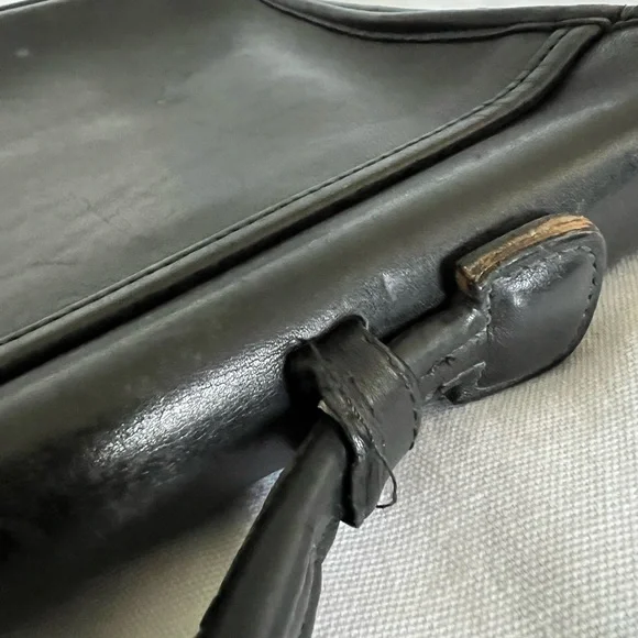 Coach vintage Black Leather briefcase
